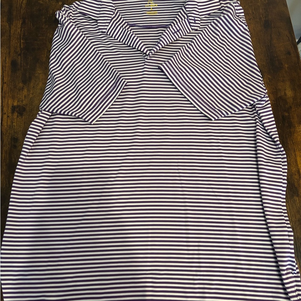 Rhoback Purple and White Striped Shirt